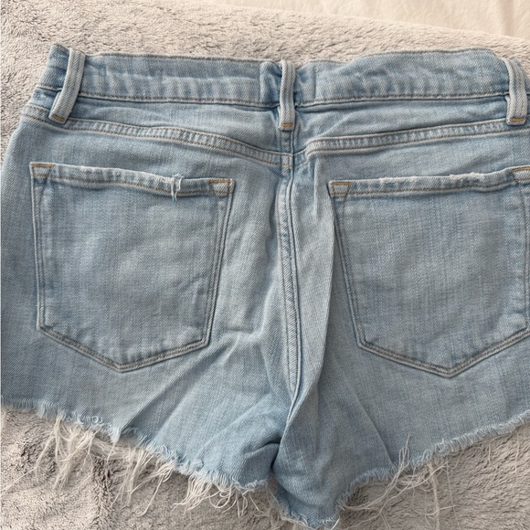 Frame Denim Women's Distressed Light Blue Jean Shorts - Picture 2 of 3